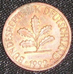 Image #2 of 1 Pfennig 1992 F