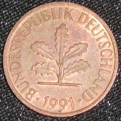 Image #2 of 2 Pfennig 1991 F