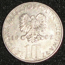 Image #1 of 10 Zlotych 1982 - Bolesław Prus