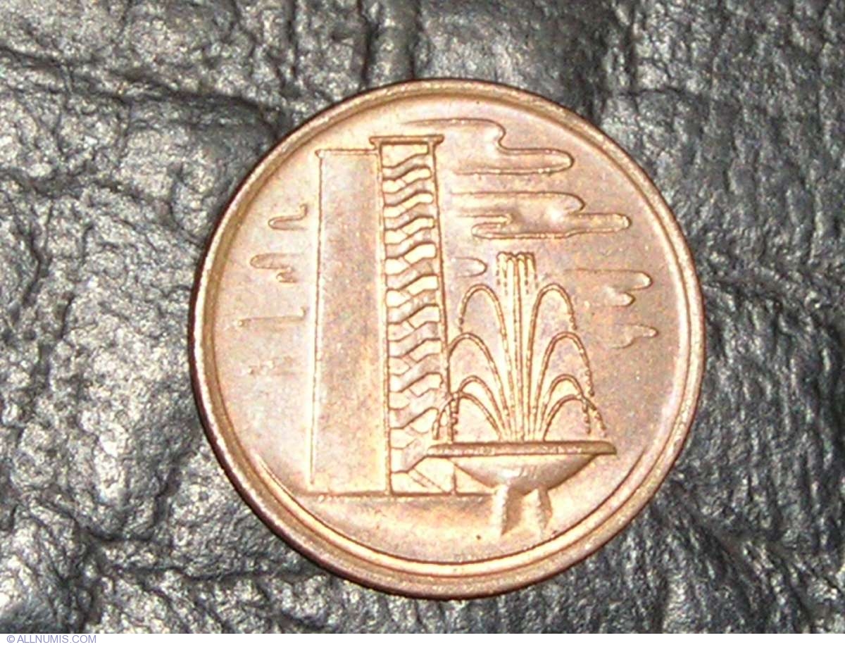 1 Cent 1977 Republic 1965 1980 Singapore Coin 4699