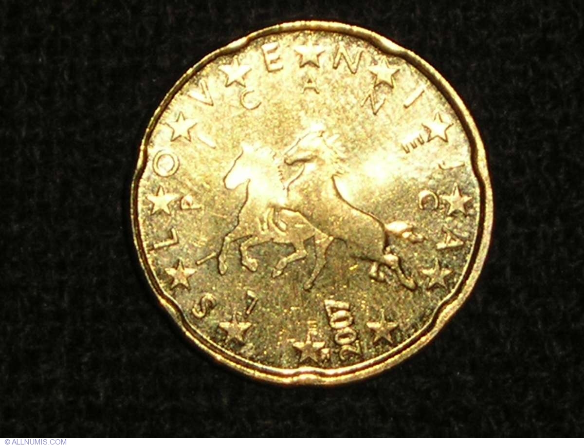 20 Euro Cent 2007 Euro 2007 2010 Slovenia Coin 6025