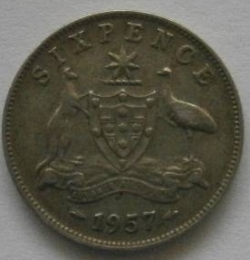 Image #2 of 6 Pence 1957