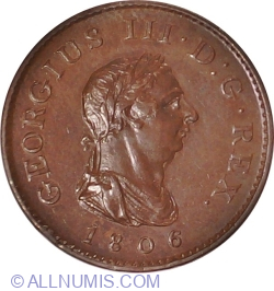 Image #1 of [ERROR] Farthing 1806 - Italic 1 over Pointed 1 in Date