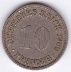 10 Pfennig 1900 F