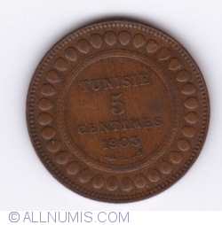 Image #2 of 5 Centimes 1903 (AH1321)