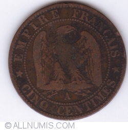Image #1 of 5 Centimes 1863 A