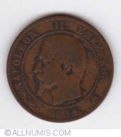 Image #2 of 10 Centimes 1854 K
