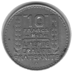 10 Francs 1949 B