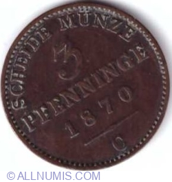 Image #1 of 3 Pfenninge 1870 C