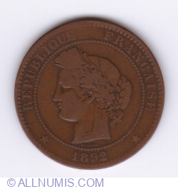 Image #2 of 10 Centimes 1892 A