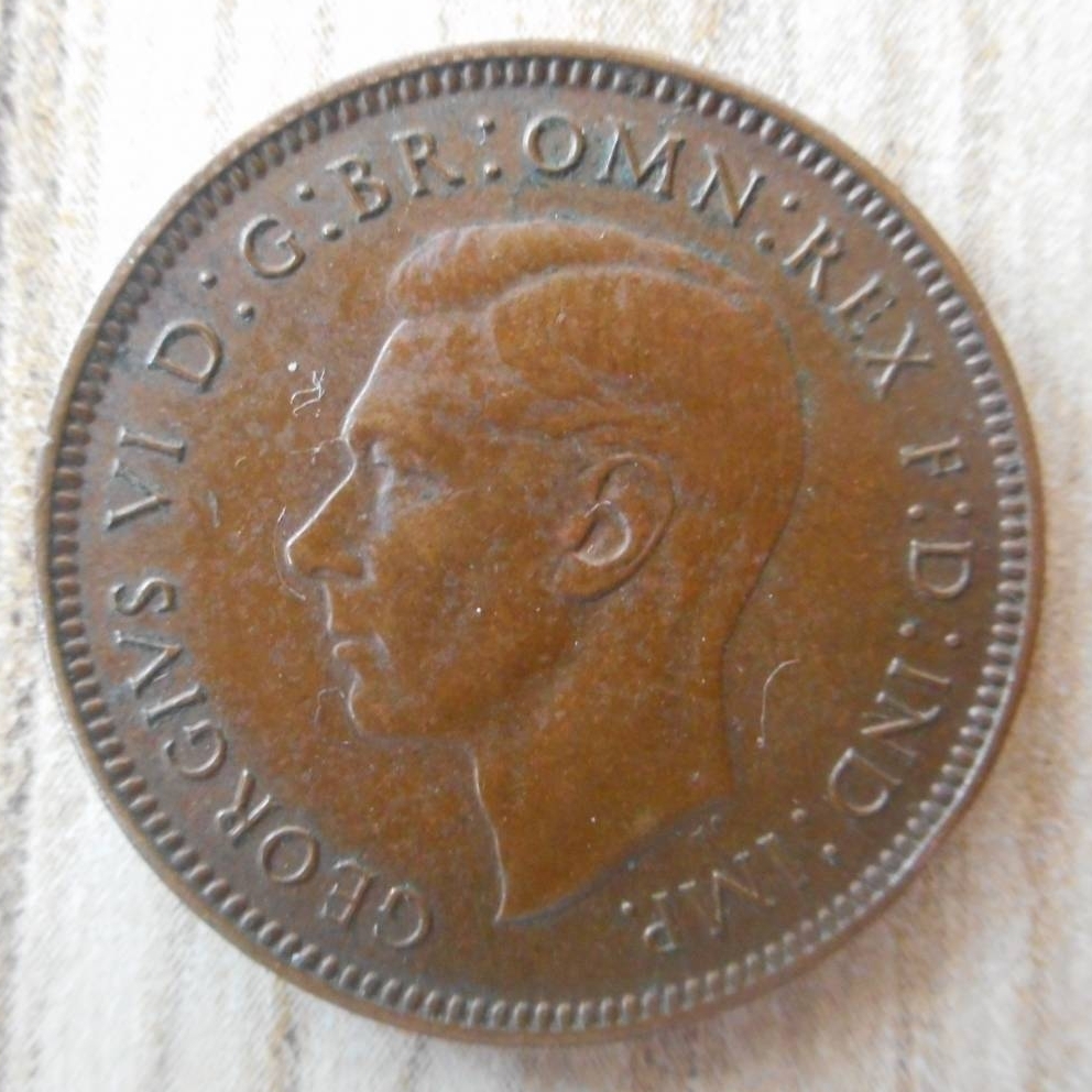 Farthing 1947 George VI 1936 1952 Great Britain Coin 33157