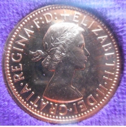 Image #1 of [PROOF] 1/2 Penny 1970