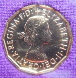 Image #1 of [PROOF] 3 Pence 1970