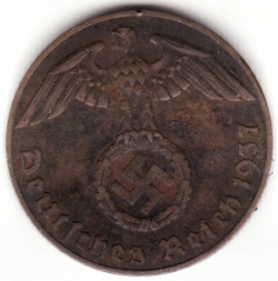 Image #2 of 1 Reichspfennig 1937 J
