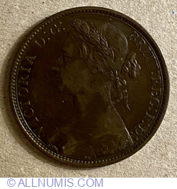 Image #2 of 1 Penny 1876 - Unbarred H, F89, Obv 8 + Rev K