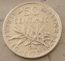 50 Centimes 1916