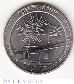 Quarter Dollar 2013 D - Maryland Fort McHenry