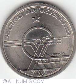 Image #2 of 10 Escudos 1985 - 10th Anniversary of Independence