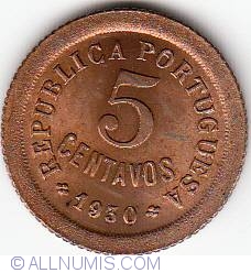 Image #1 of 5 Centavos 1930