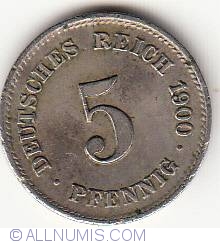 Image #1 of 5 Pfennig 1900 G