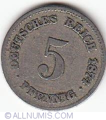 Image #1 of 5 Pfennig 1874 G