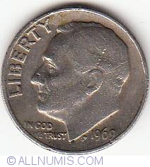 Image #2 of Dime 1969 P