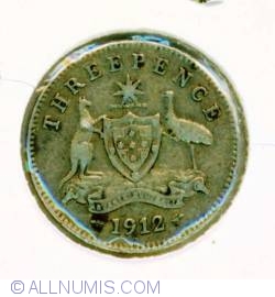 Image #1 of 3 Pence 1912