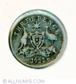 Image #1 of 3 Pence 1922