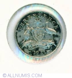 Image #1 of 3 Pence 1934