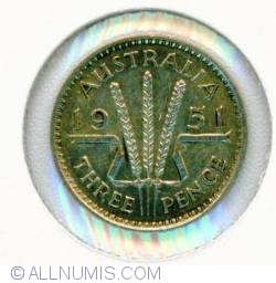 Image #1 of 3 Pence 1951 m