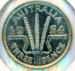 Image #2 of 3 pence 1954