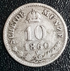 Image #2 of 10 Kreuzer 1860 V