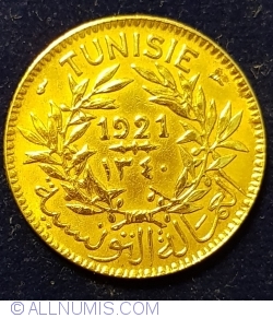 Image #2 of 2 Francs 1921 (AH1340)