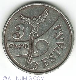 Image #2 of [FANTEZIE] 3 Euro 1998 - 500 de ani de la descoperirea Venezuelei