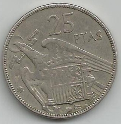25 Pesetas 1957 (65)