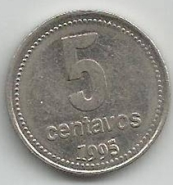 Image #1 of 5 Centavos 1995