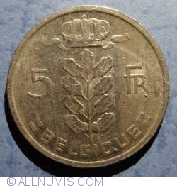 Image #1 of 5 Francs 1970 (Belgique)