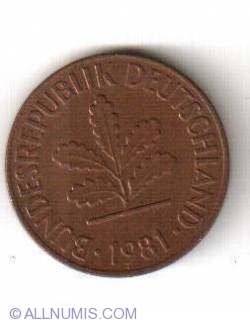 Image #2 of 2 Pfennig 1981 F