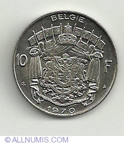 Image #2 of 10 Francs 1970 Belgie