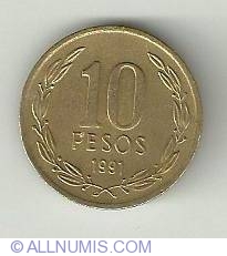 Image #2 of 10 Pesos 1991