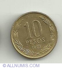 Image #2 of 10 Pesos 1993