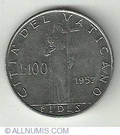 Image #2 of 100 Lire 1957 (XIX)