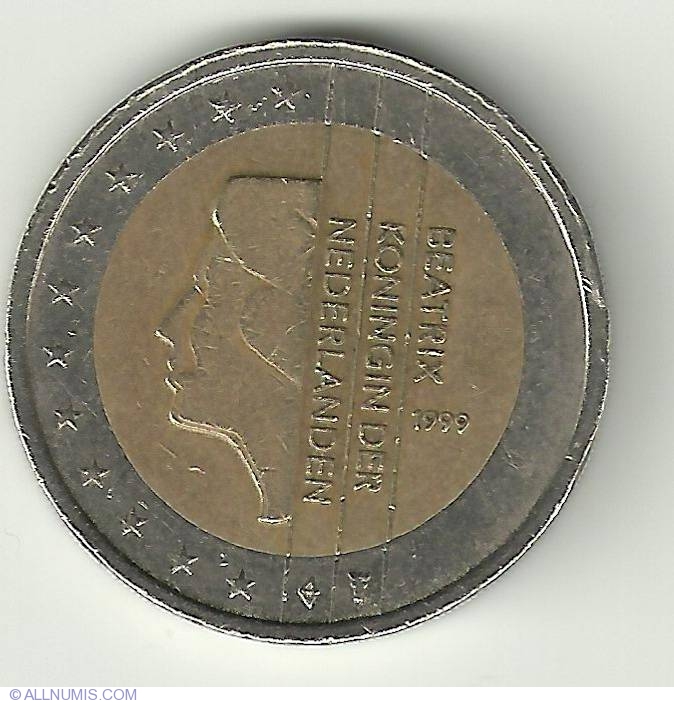 2 Euro 1999 Beatrix Euro 1999 2013 Olanda Monedă 15263