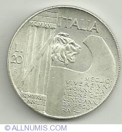 Image #1 of 20 Lire 1928 - 10th anniversary since the end of the World War I