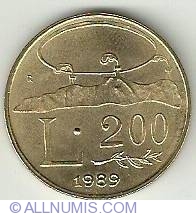 Image #2 of 200 Lire 1989 R - History