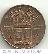 Image #2 of 50 Centimes 1967 Belgique