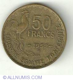 Image #2 of 50 Francs 1952 B