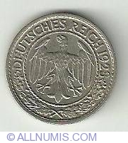 Image #2 of 50 Reichspfennig 1928 F