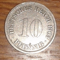 Image #2 of 10 Pfennig 1903 F