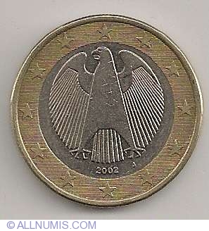 1 Euro 02 J Euro 02 Present Germany Coin 2907